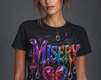 Misery- 3D Cinematic Graphic Tee - Hyper Realistic Retro Rock Band T-Shirt - Beatles-A-Rama Official**