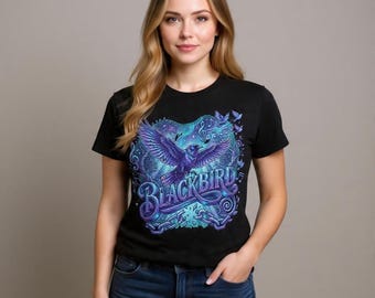 Blackbird Beatles Song Lyric T-Shirt | Classic Acoustic Rock Fan Apparel | Retro Music Lover Gift