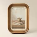 Rounded Wooden Photo Frame – Warm Wood Frame for Calm Everyday Moments product logo