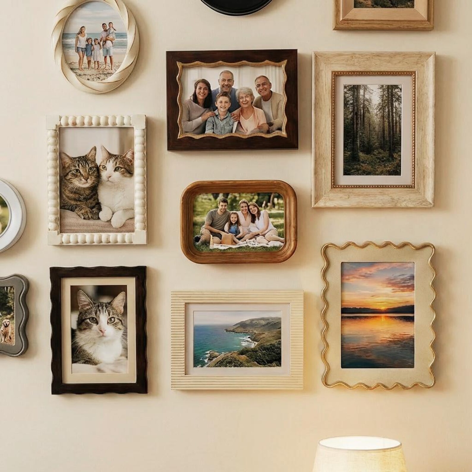 Vintage Gallery Wall Picture Frame Set, Mix and Match Wall Decor, 4x4 ...