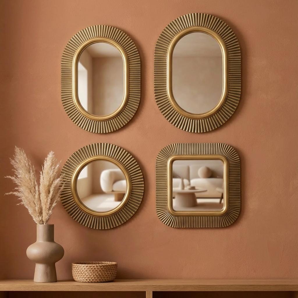 Gold frame mirror - Etsy 日本
