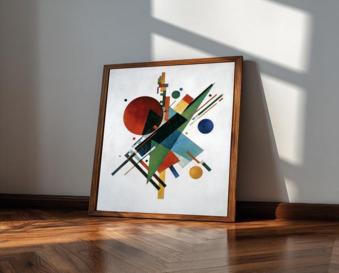 Bauhaus Geometric Art Print – Mid Century Modern Shapes (digital ...