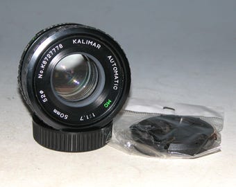 Kalimar 50mm f/1.7 Lens: Minolta MD Mount, Korean Made