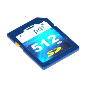 Cartão de memória flash SD PQI 512 MB SD-M512 (Japão Toshiba)