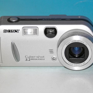 Sony Cyber-shot DSC-P52 3.2MP Digital Camera - Silver #8874 (Takes 2 AAs)