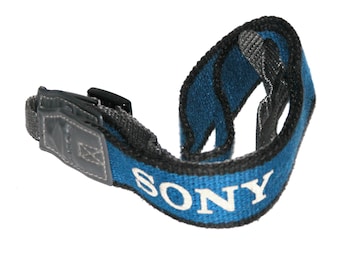 Old Blue Sony Neck Strap For Cybershot Cameras or Handycam Camcorders