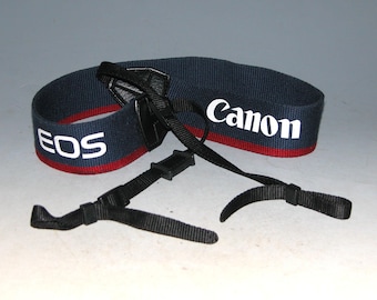Canon EOS Rebel Camera Neck Strap (Blue/Red) - Washed & Cleaned