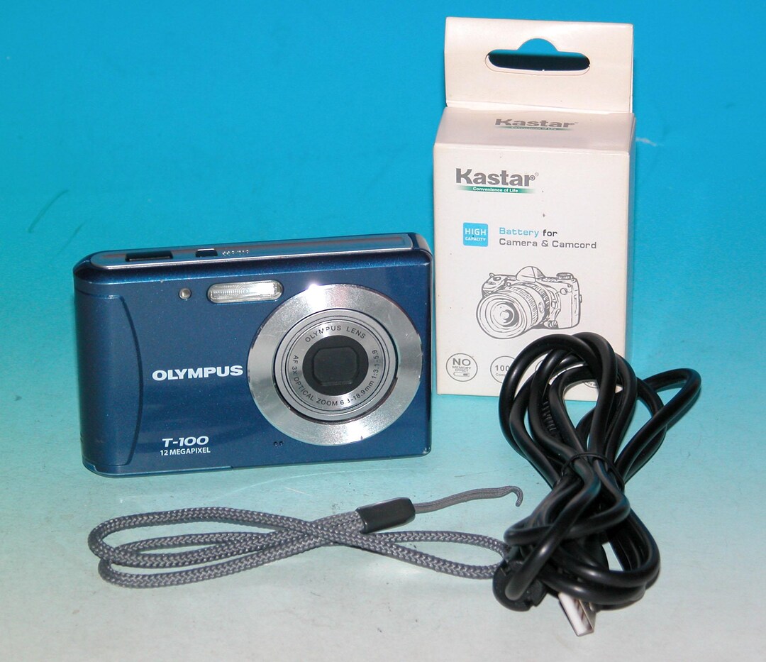 Olympus Tough T-100 12.0MP Digital Camera - Blue #3820 - Etsy Canada
