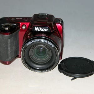 Reconditioned - Nikon Coolpix L110 12.1MP Digital Camera - Red #3484 (Use 4 AA Batteries)