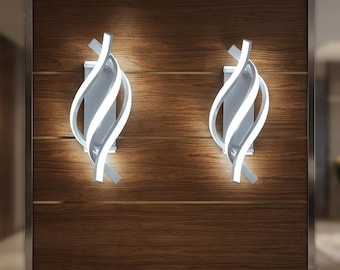 Modern LED Spiral Wall Sconce - Minimalist Curved Design Wall Light