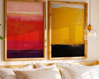 Abstrakcyjne wydruki ścienne | Nowoczesny zestaw dekoracji do domu (do pobrania cyfrowego)