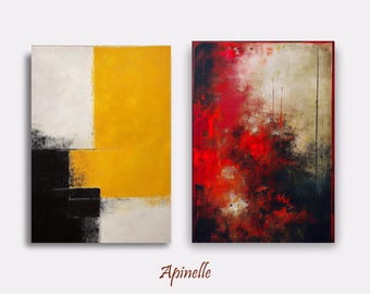 Zestaw abstrakcyjnych wydruków artystycznych | Nowoczesna dekoracja ścienna (do pobrania w wersji cyfrowej)