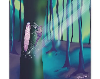 Enchanted Forest Fairycore Art | Digital Painting, Fantasy Art Print, Fairy Canvas