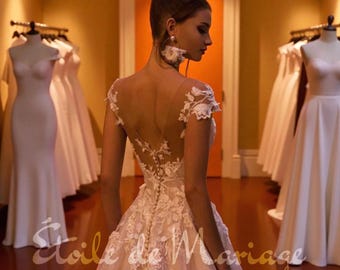Schulterfreies Brautkleid • A-Linie Brautkleid