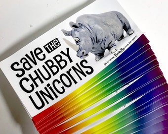 Save the Chubby Unicorns bumper sticker