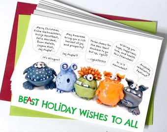 Holiday Card that celebrates ALL the Holidays - Christmas, Chanukkah, Kwanzaa, New Year, Festivus and so on