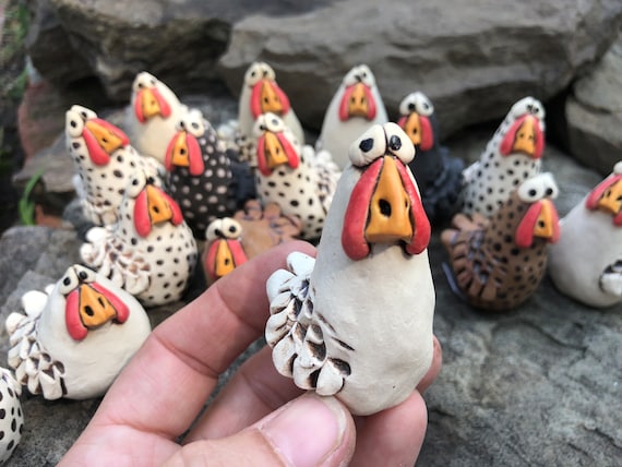 TidBits - Chicken miniatures for your fairy garden or curio shelf