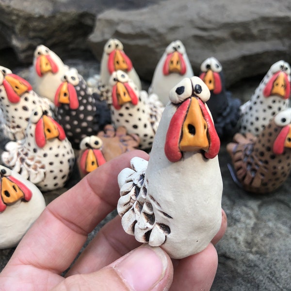 TidBits - Chicken miniatures for your fairy garden or curio shelf