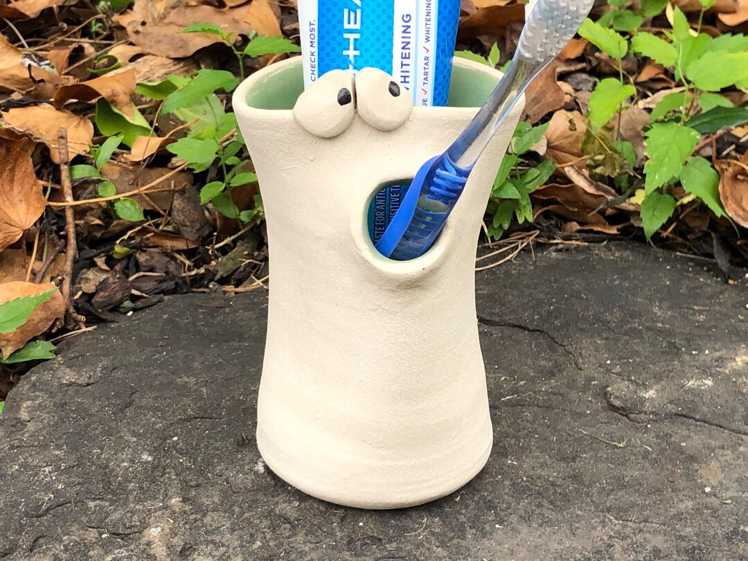 Sage Green Toothbrush Holder and Cup for Your Bathroom Etsy