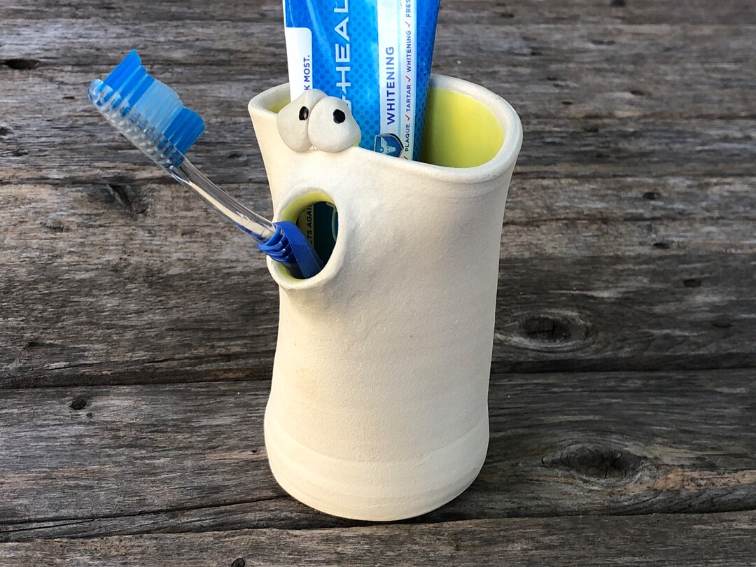 Lemon Yellow Toothbrush Holder and Cup for Your Bathroom Etsy