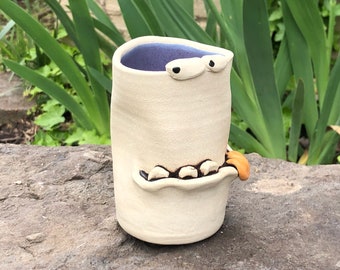 Lavender purple PencilHead pencil holder or silly cup