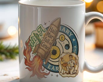 Taza del Proyecto Ave María: Taza de ciencia ficción y libros
