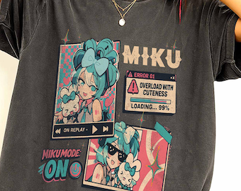 Hatsune Miku Comfort Farben Shirt - Vocaloid Anime Tshirt, Hatsune Tee