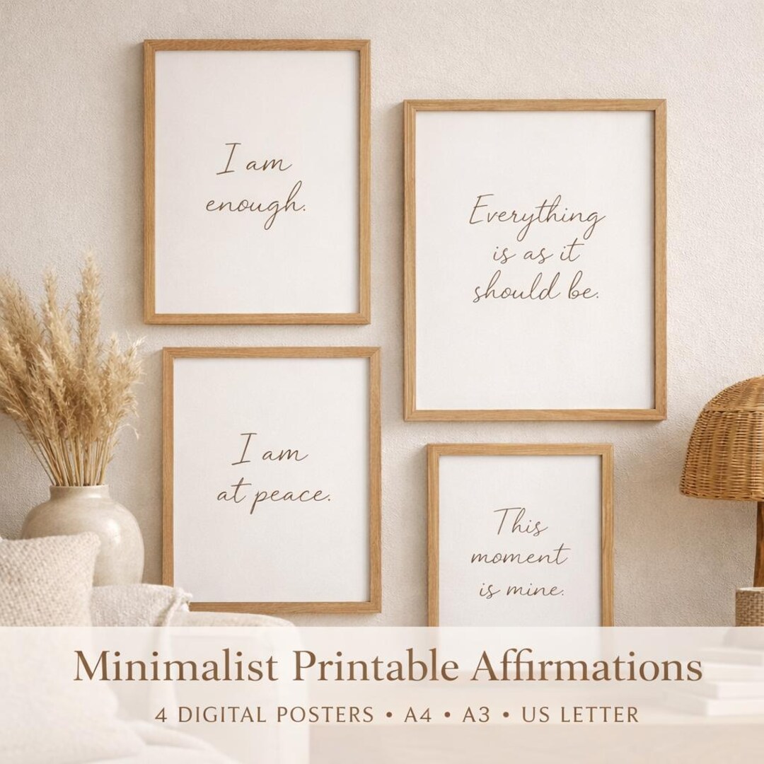 Minimalist Wall Art Printable, Neutral Aesthetic Poster, Calm Home ...