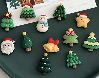 Aimants De Noël Pour Frigo - Décoration Magnétique Père Noël, Set Multicolore, Réutilisable