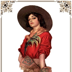 Girl of the West, une carte de vœux de 4,25 X 5,5 »