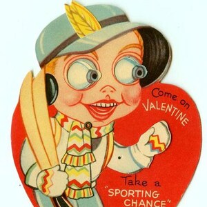 Sportieve kans, een Valentijnskaart van 4,25 x 5,5 inch