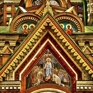 L’église de notre Sauveur sur le sang, Saint-Pétersbourg, en Russie, Photo imprimée plein cadre sur un 8 x 10