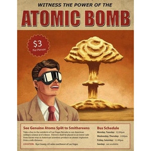 Bomba atômica, um cartão de felicitações de 4,25 x 5,5"