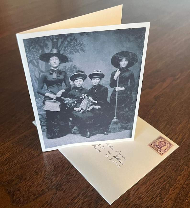 Witches, a 4 X 4.5" Halloween Greeting Card (171) image 2