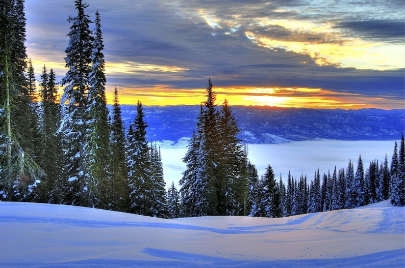 Sunrise Over Long Valley Idaho Photo Printed Fullframe on Etsy