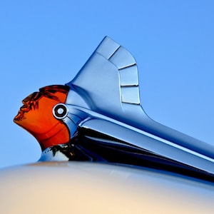 Photograph of a Hood Ornament of a 1951 Pontiac Chieftain