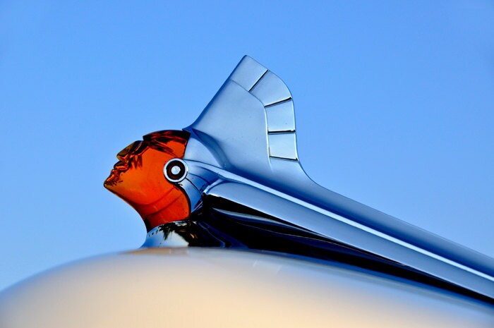 Photograph of a Hood Ornament of a 1951 Pontiac Chieftain