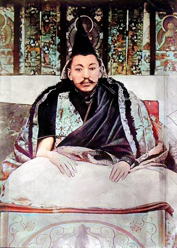 The 13th Dalai Lama, a 4.25 X 5.5