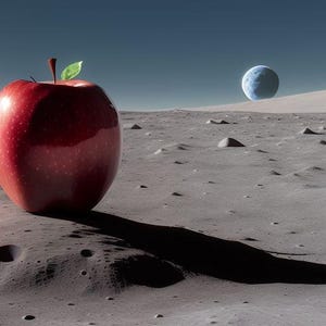 Manzana lunar, tarjeta de notas de 4,25 x 5,5"