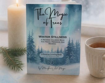Winter Reverse Coloring Book: Mindful Trees Art, Christmas Gift, Adult & Teen