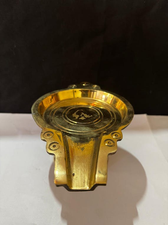 Brass Abhishek Patra With Stand | Traditional Pooja Jal Vessel for