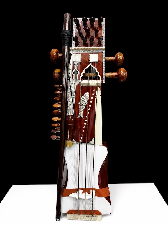 MKS Indian Sarangi – Professional Quality, Natural Wood Finish