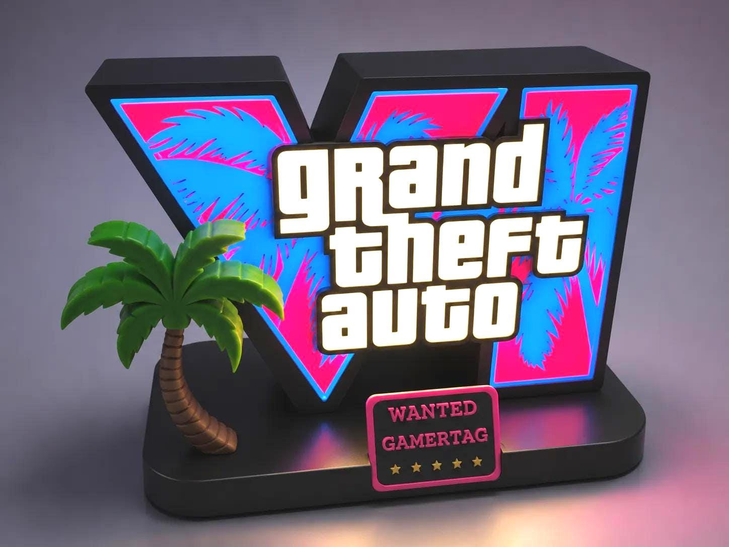 Grand Theft Auto Light Box - Etsy