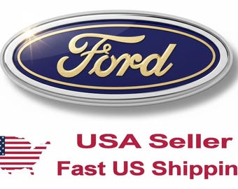 FORD Blue EMBLEM 4 inch OVAL Logo Front Grille/Tailgate Badge 1999-16 3m Tape