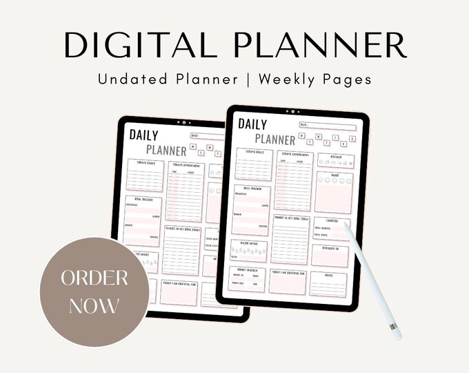 Beige Minimalist Weekly Planner Canva Template (digital Download) - Etsy