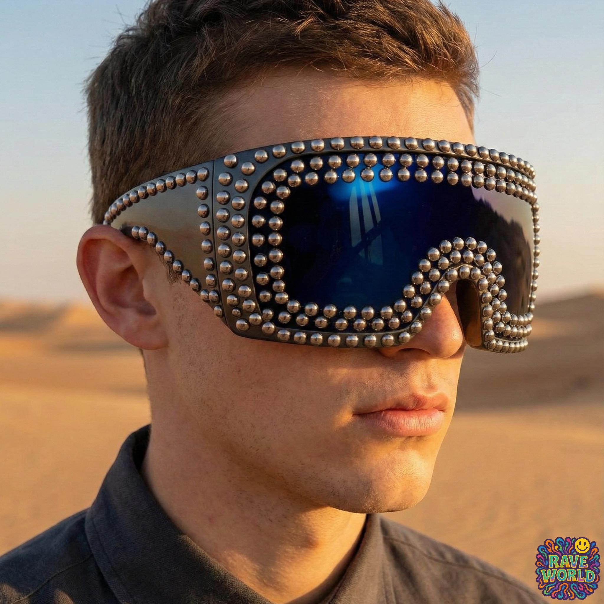 Futuristic Cyberpunk Shield Eyewear - Etsy display picture 2