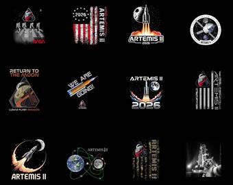 Artemis II Launch to The Moon 2026 PNG, Griekse mythologie clipart, Moon Archer silhouet (digitale download)