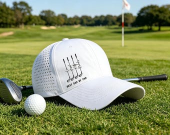 Personalized Best Dad By Par Cap, Best Grandpa By Par Hat, Custom Name Father Day Golf Gift, Golf Lover Gift For Him, Dad Birthday Golf Gift