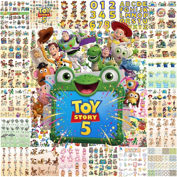 500+New Toy Story 5 PNG Bundle,Buzz Lightyear,Woody Jessie PNG,Alphabet, Toy Story Birthday Shirt Design, Toy Story Clipart-Instant Download