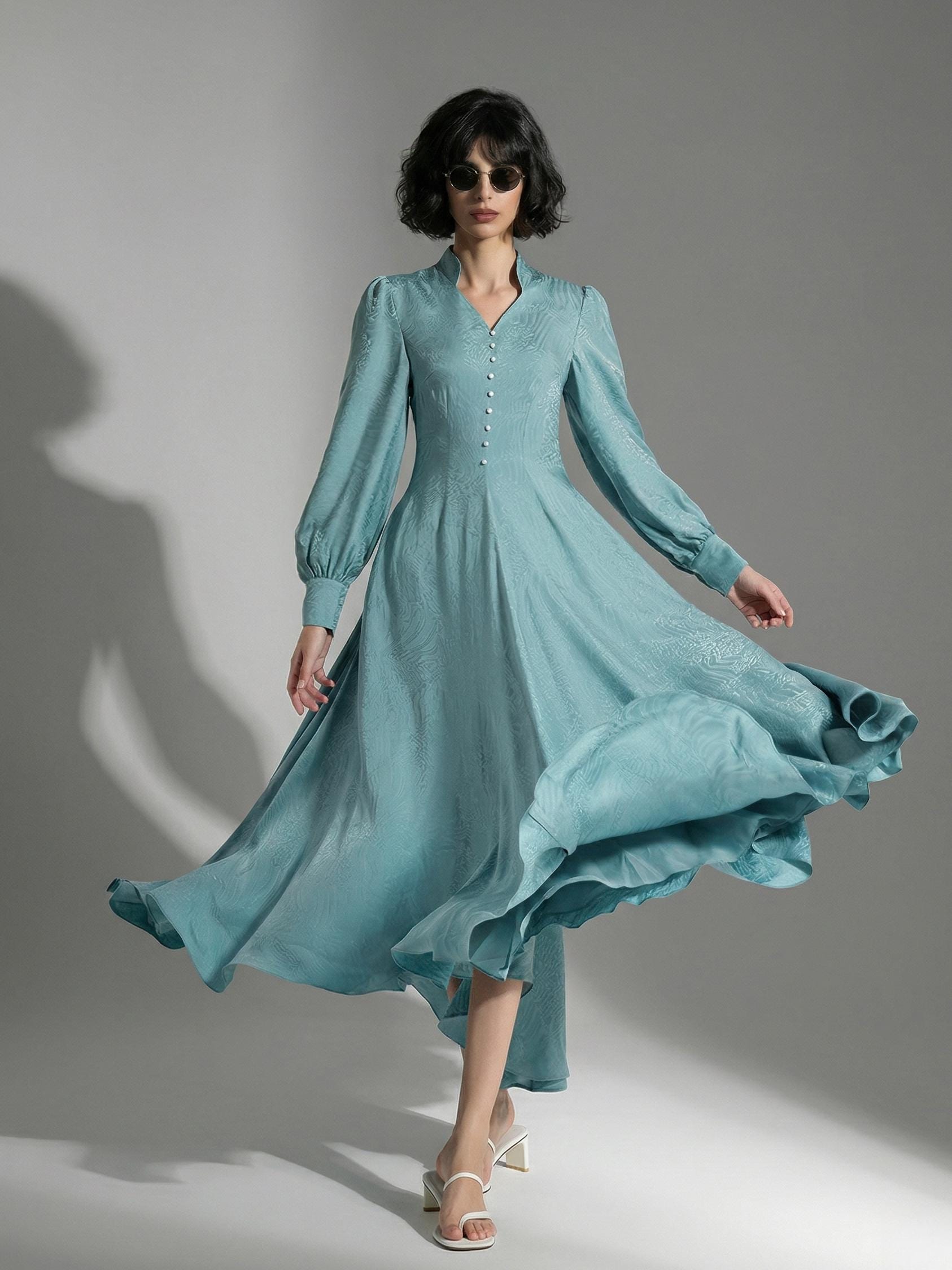 Jacquard Maxi Dress - Etsy